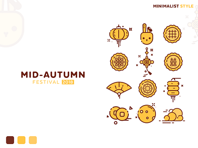 Mid-Autumn Festival ai china chinese design icon illustration minimalist vector 中秋节