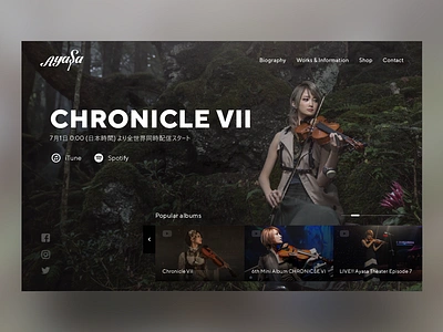 Website Landing Page UIDesign for a violinist in Japan uidesign uidesigner uiux uxdesign uxdesigner uxui violin violinist webdesign website websitedesign websiteui