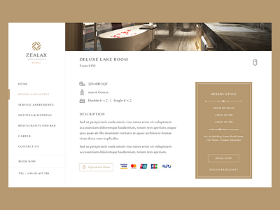 Hotel Zealax Website burma classic elegant hotel luxurious luxury myanmar ui uiux uiuxdesign ux uxinspiration uxui