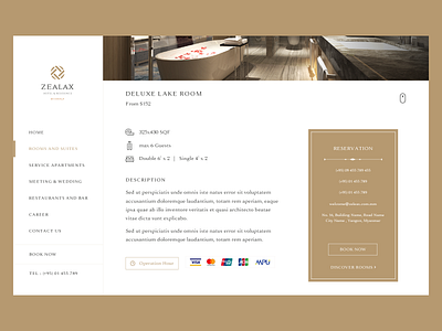 Hotel Zealax Website