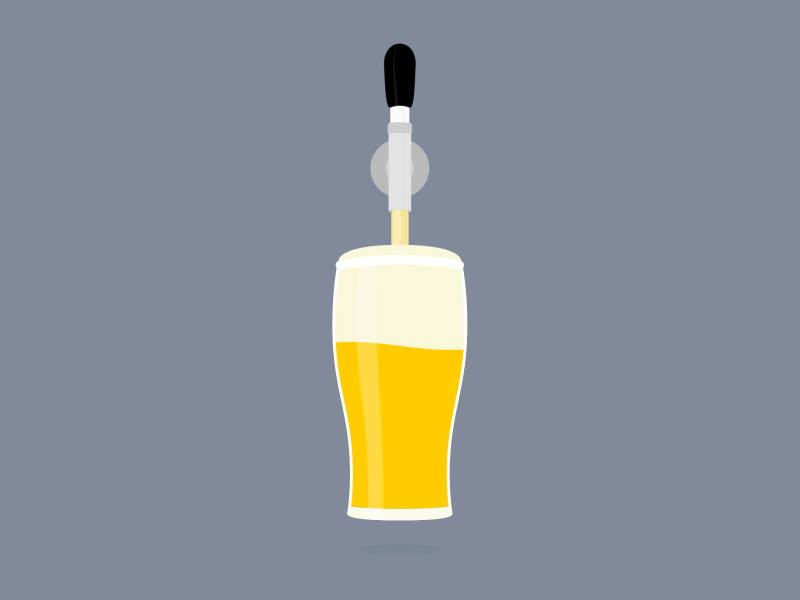 It's time after effects animate animation beer beer tap fun illustration practice weekend
