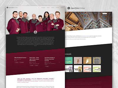 Saint Ephraim Male Choir website choir concerts male music musician parallax red saint sitebuild ui ux webdesign