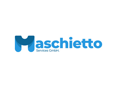 Maschietto - logo v01 blue branding design glass illustrator logo logo alphabet m logo typo logo typography vector water