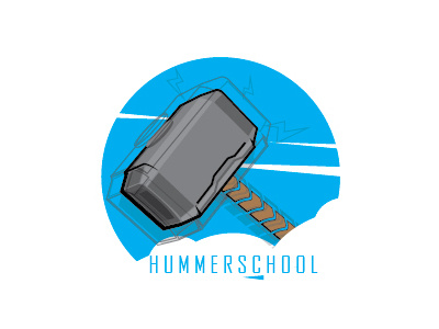 HUMMERSCHOOL art blue design designwork hummer ilustrator indo logo sale thor tshirt