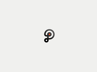 P? ai bulb character circles curves design font idea illustration letter letter p logo p letter question mark round shape simple symbol type
