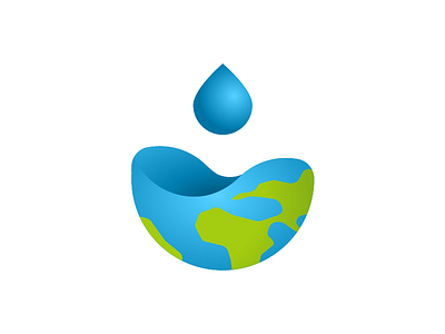 Earth drop africa ai blue design drop earth graphic h2o hydrolic illustration liquid logo ocean planet precious spill vector water water drop wave