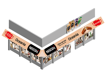 Oceania convenience store advertising banner big branding coffee convenience store drinks grocery store kitkat minimarket mockup nescafe nestle ooh outdoor photography shop shopping store supermarket