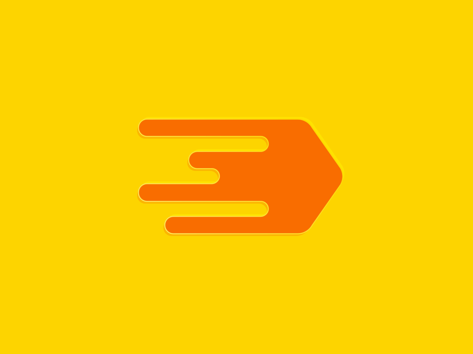 E amarillo e fast gorilla illustration jaune letter letter e line lines logo man meteor meteorite minimal naranja orange rounded speed yellow