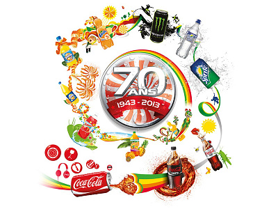 70th Anniversary anniversary caledonia coca cola coke fanta light monster orangina oro sprite tulem zero