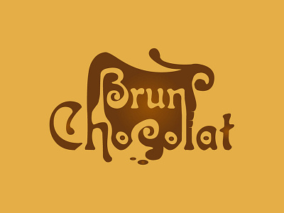 Brun Chocolat brun chocolat chocolate cow creative dark logo milk poinfre spill splash sweet