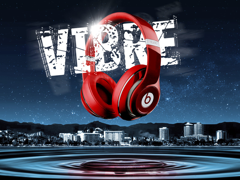 Beats Vibration Night beats dr dre vibre vibrations vibes water drop ripples headphones music loud