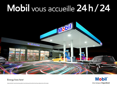 Mobil 24h a day 24 car day energy exxon fast fuel gas hours night shop station