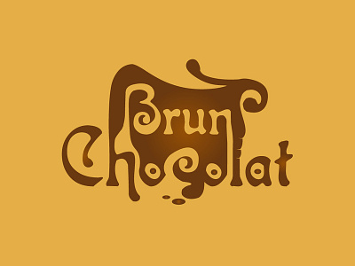Brun Chocolat Logo animal brown chocolate chocolatier cook cookies cow drop elephant factory logo maker milk pastry restaurant spilled splash stain
