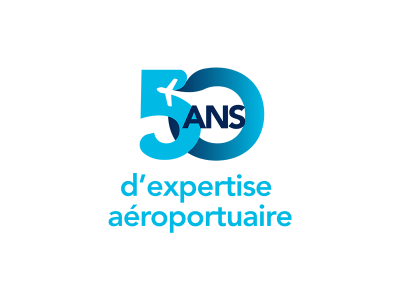 Logo 50 year anniversary 50 air aircraft airplane airport anniversary caledonia experience expert fifty fly flying illustration industry logo new pacific plane sky year