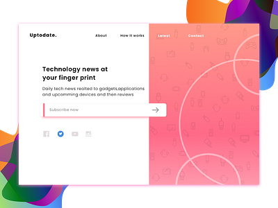 Tech News abstracts adobe colors graphics icons news sketch subscribe ui uptodate