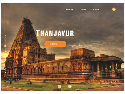 Travel India graphics illustration india landingpage mobile thanjavur travel web