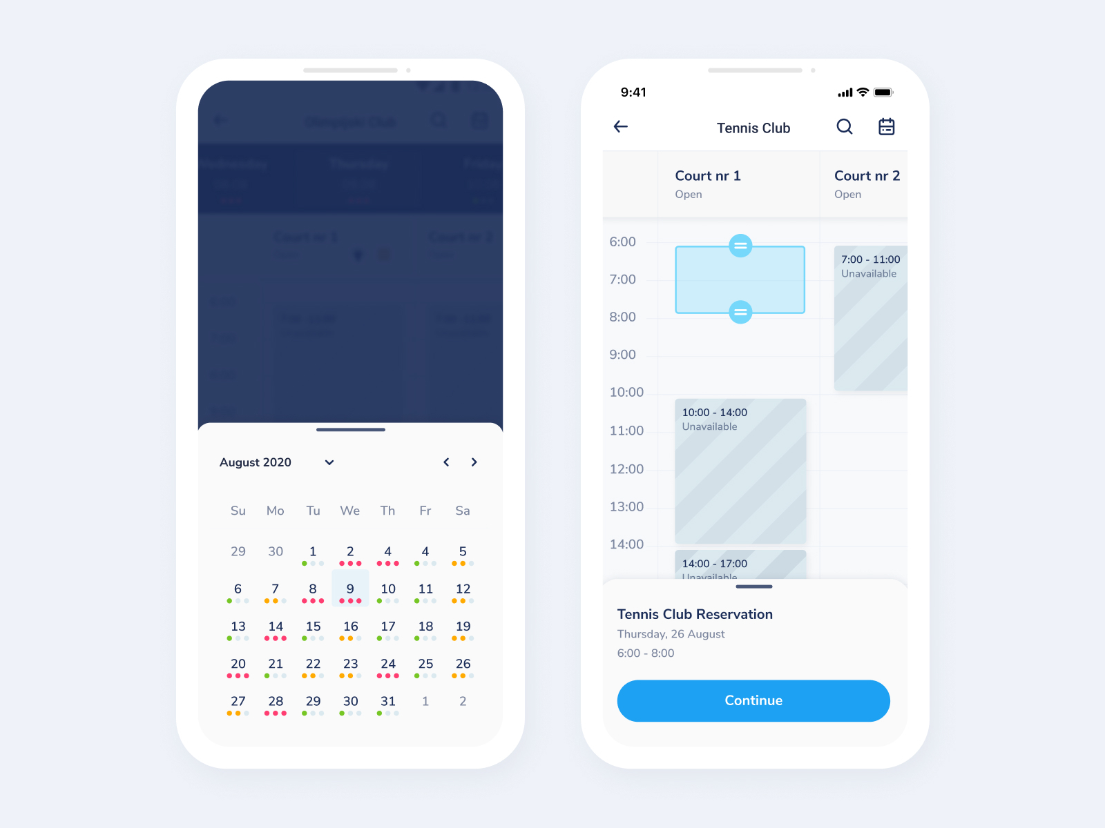 Calendar by Squares on Dribbble