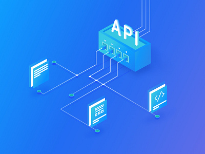 Api api cloud illustrations visualization