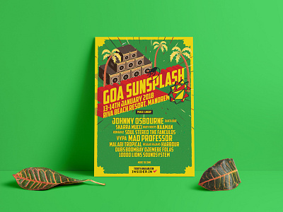 Goa Sunsplash festival goa india music poster reggae sound system sunsplash