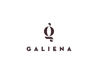 Galiena logo design custom typography design g galiena lettermark logo sans serif serif typography