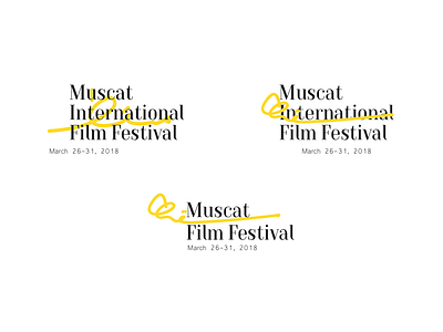 MIFF 2018 - Rejected proposal arabic branding festival film logo miff muscat music oman typography