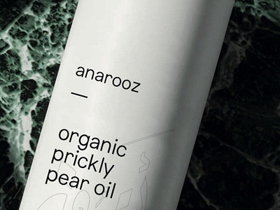 anarooz argan branding logo minimal oil organic packaging prickly pear tube typography
