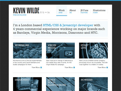 Site Final blue designer developer intro thumbs web