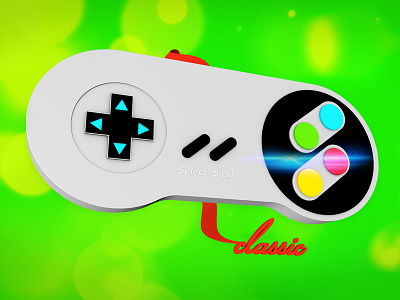 Super Nintendo Controller 3d art 3d model adobe illustrator adobe photoshop c4d cinema 4d