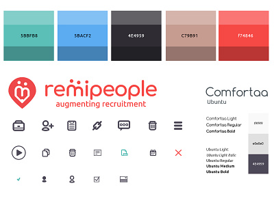 Remipeople Rectuitment Platform icons illustrator mobile photoship recruiter sketch tablet ui ux web service zeplin