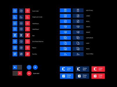 Complex solution for high-volume production machines dark ui icons redesign sketch telerikj touchscreen ui ux
