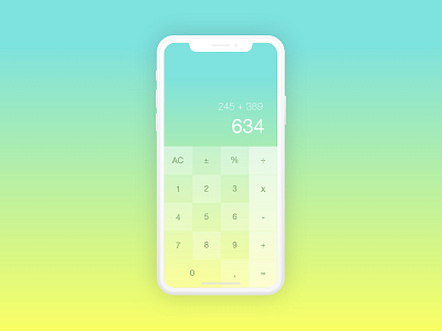 DailyUI #004 - Calculator calculator dailyui design gradient iphone transparent ui x