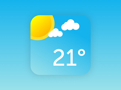 DailyUI #005 - App Icon app blue dailyui design icon illustration ui weather white yellow