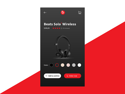 DailyUI #012 - E-Commerce beats dailyui design dr dre ecommerce shop solo ui