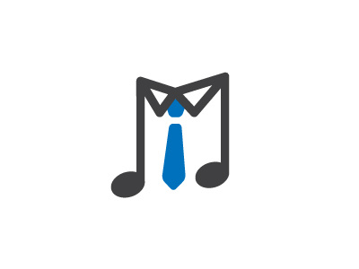 Singing Men music note shirt tie