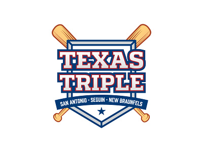 Texas Triple Logo antonio baseball bat diamond new braunfels san seguin texas