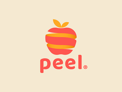 Peel app apple date fruit geometry logo peel