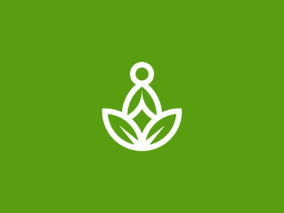 Peace leaf logo meditation organic peace yoga