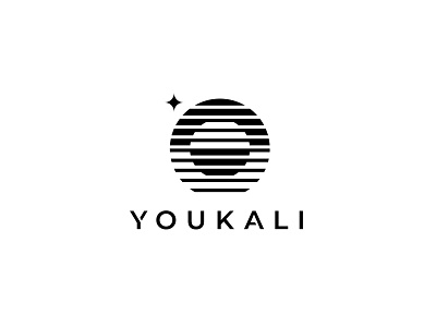 Youkali geometric logo mark negative space sun sunset