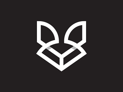 Fox fox geometry lineart logo mark minimal