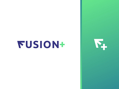 Fusion+ f fusion logo plus pointer