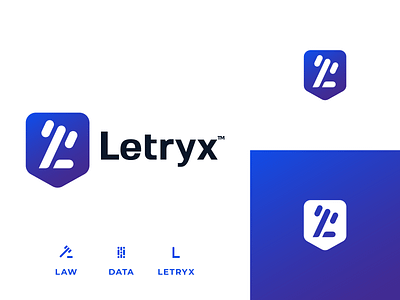 Letryx #2 app data gradient law lawyer logo shield