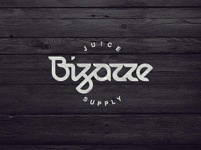 Bizarre e juice lettering logo mark typeface