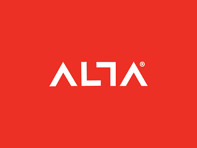 Al?a alta font geometric high lettering logo