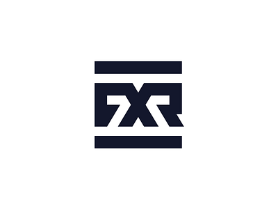 FxR abbreviation font lettering lettermark logo sport symmetry wordmark