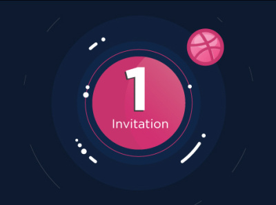 Dribbble Invitation brand branding clean creative illustration invitation logo modern request vector