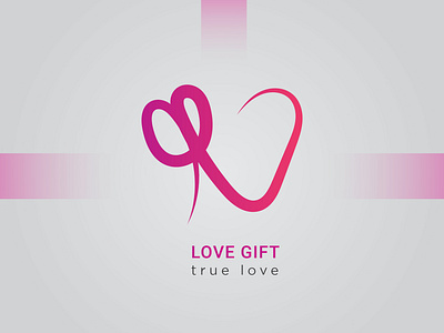 Love Gift creative gift logo illustrator line art logo logo design logo design branding love logo vector