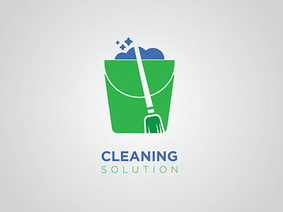 Cleaning Solution Logo Design brand clean company creative design illustration logo modern typography