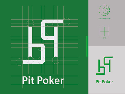 Logo Design Pit Poker brand clean company creative design golden ratio illustration line art logo logo logo design modern
