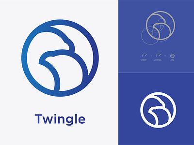 Twingle Logo Practice brand clean company golden ratio graphic design illustration logo logotatto logotypedesign modern typography