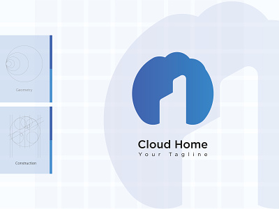 Cloud Home brand clean company creative golden ratio graphic design icon illustration logo logo design vector